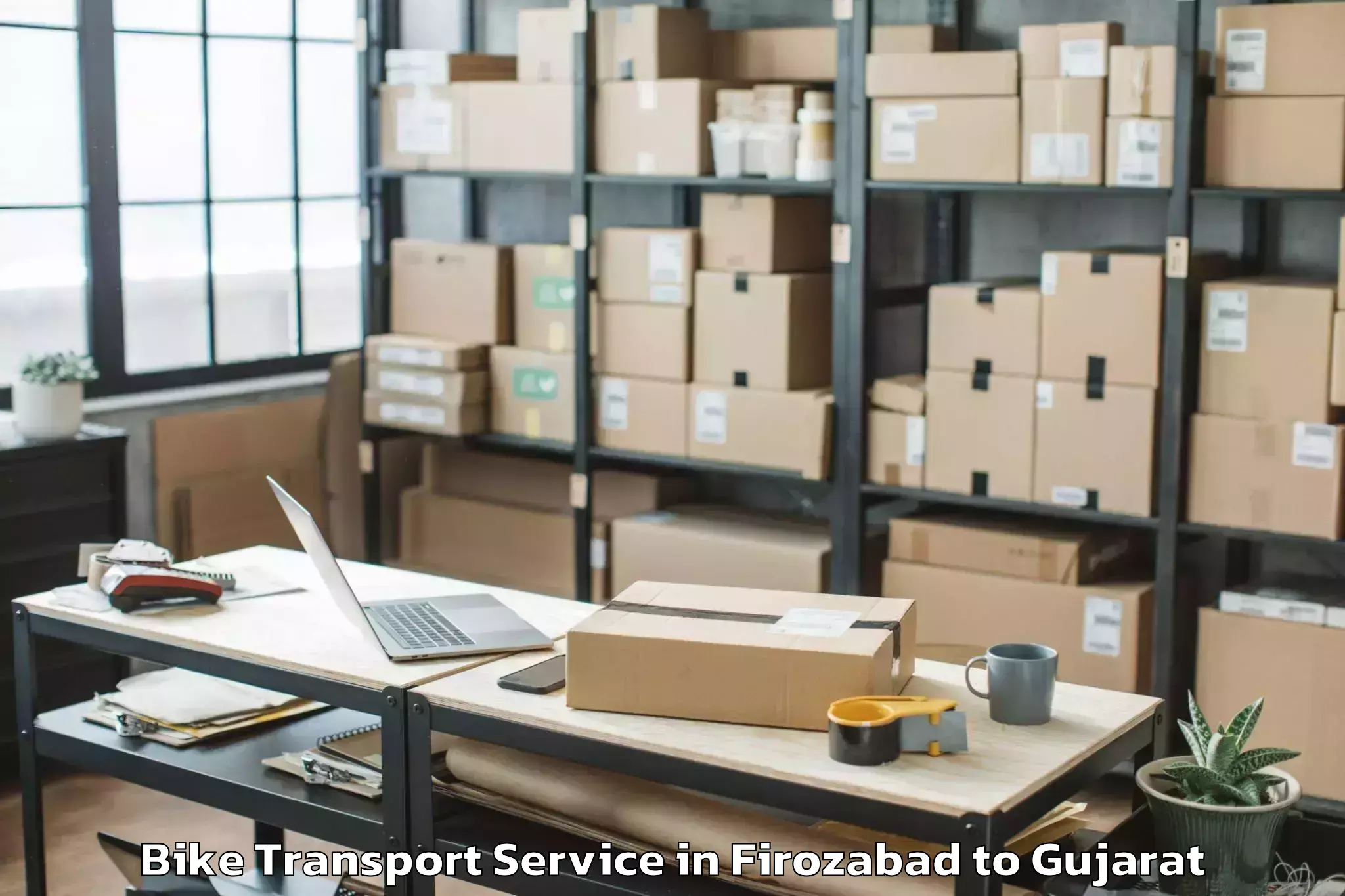 Leading Firozabad to Amirgadh Bike Transport Provider